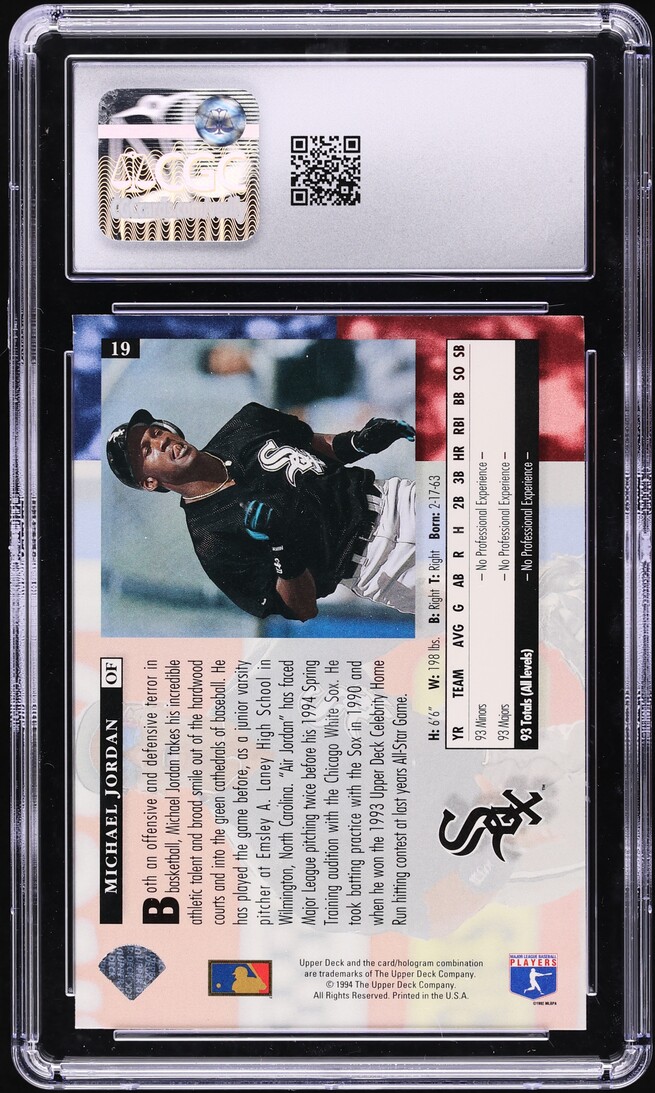 1994 Upper Deck Michael Jordan ROOKIE #19 CGC 8 NM-MT