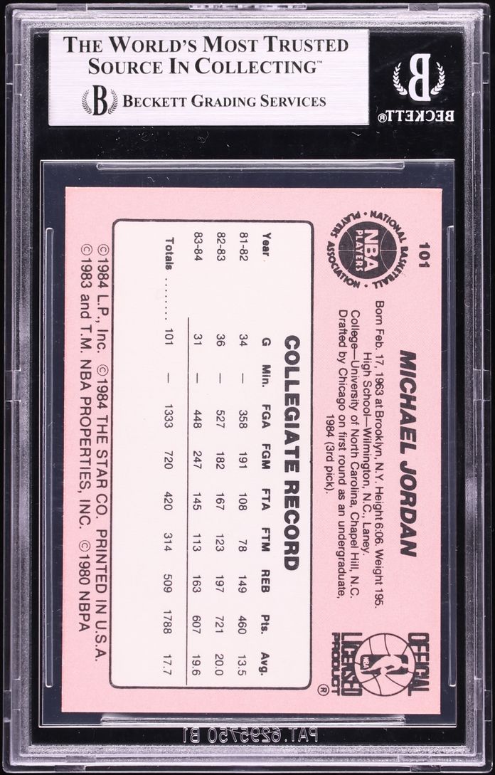 1984 Star Basketball Michael Jordan ROOKIE #101 BGS 4 VGEX