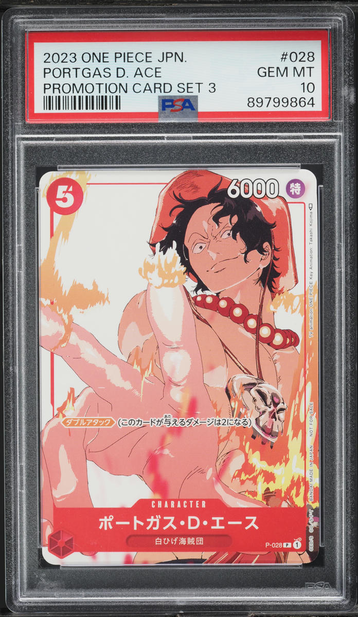 2023 One Piece Japanese Promo Set 3 Portgas D. Ace #028 PSA 10 GEM MINT - Main Image