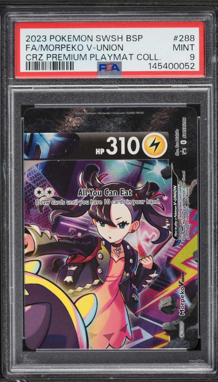 2023 Pokemon Sword & Shield Promo Crown Zenith Premium Alt Art Morpeko V UNION #288 PSA 9 MINT