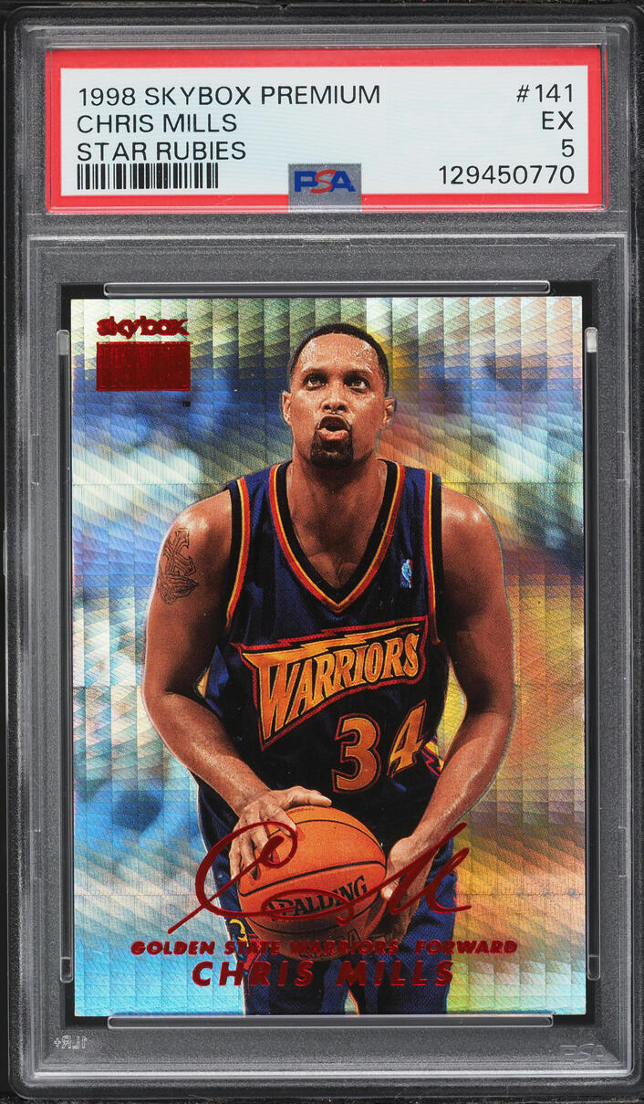 1998 Skybox Premium Star Rubies Chris Mills /50 #141 PSA 5 EX