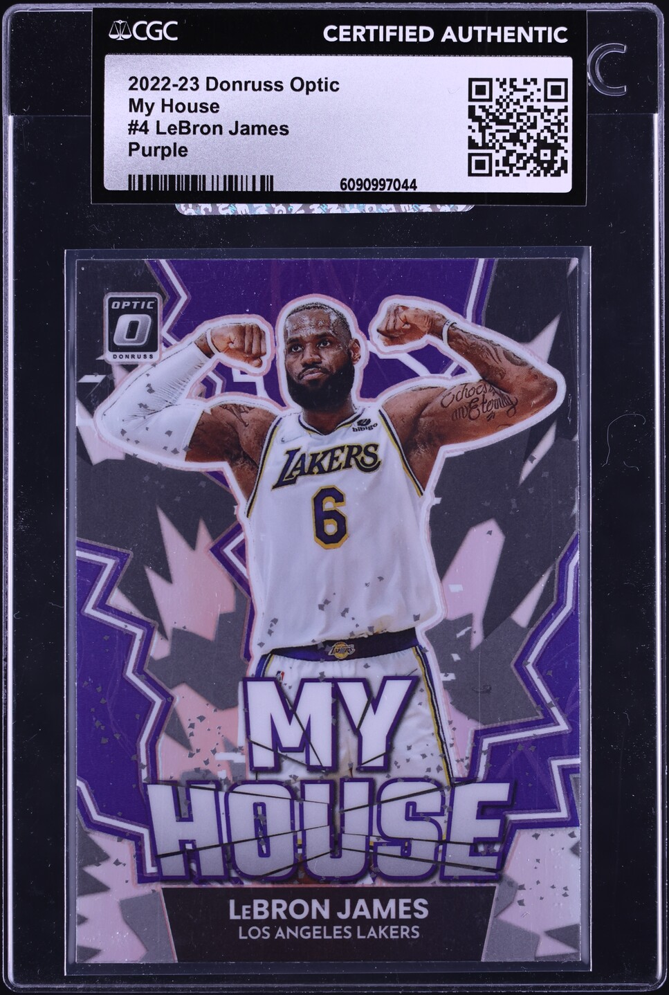 2022 Donruss Optic My House Purple LeBron James #4 CGC AUTH