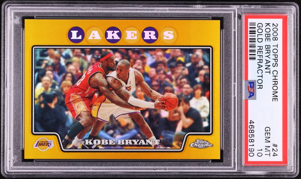 その他 2008 topps Kobe Bryant, lebron James Kobe/LeBron Topps Gold Refractor sets record in PWCC Premier