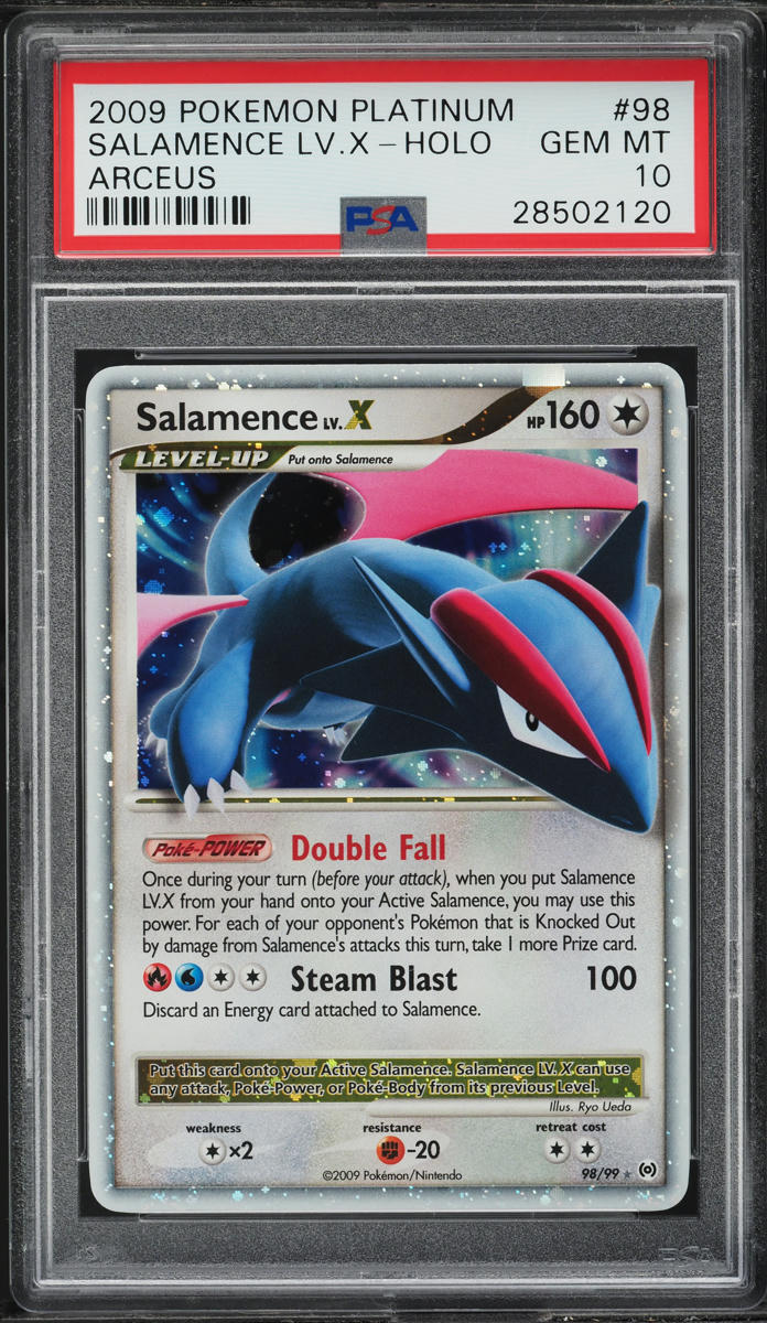 2009 Pokemon Platinum Arceus Holo Salamence Lv.X #98 PSA 10 GEM MINT