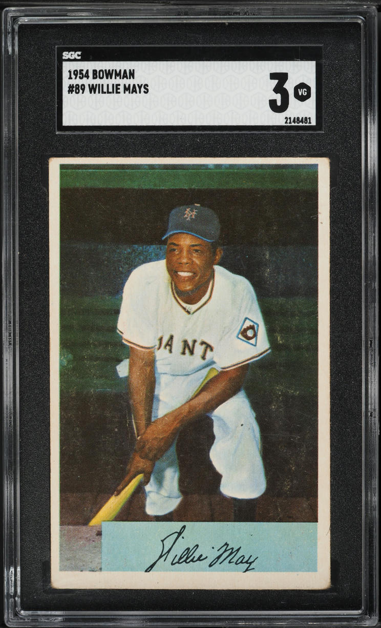 1954 Bowman Willie Mays #89 SGC 3 VG