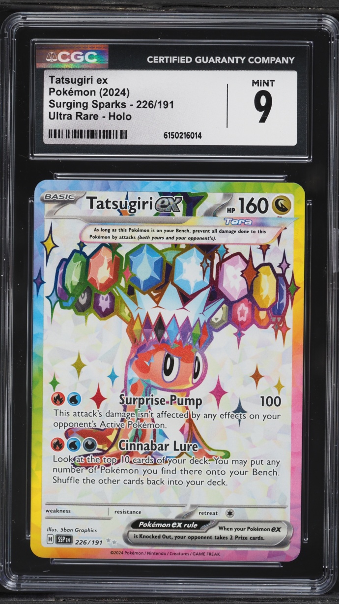 2024 Pokemon Scarlet & Violet Surging Sparks Full Art Tatsugiri ex #226 CGC 9 MINT