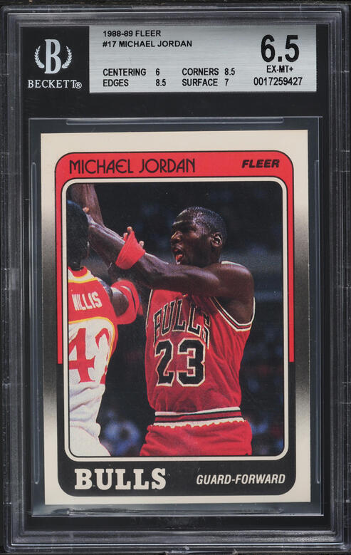 1988-89 Fleer Michael Jordan #120 ジョーダン 1988 Fleer Basketball Michael Jordan #120 PSA 7 NRMT on