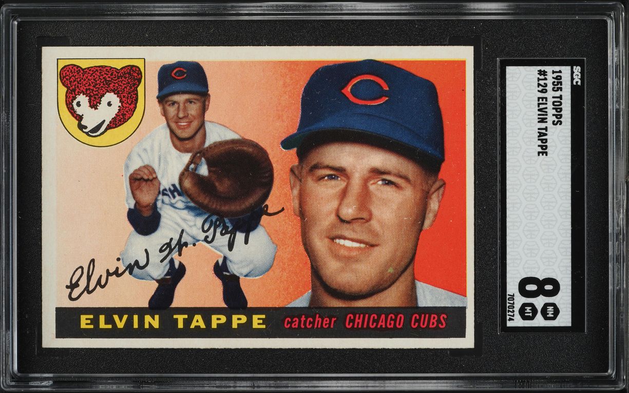 1955 Topps Elvin Tappe #129 SGC 8 NM-MT