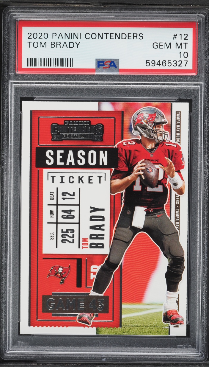2020 Panini Contenders Season Ticket Tom Brady #12 PSA 10 GEM MINT