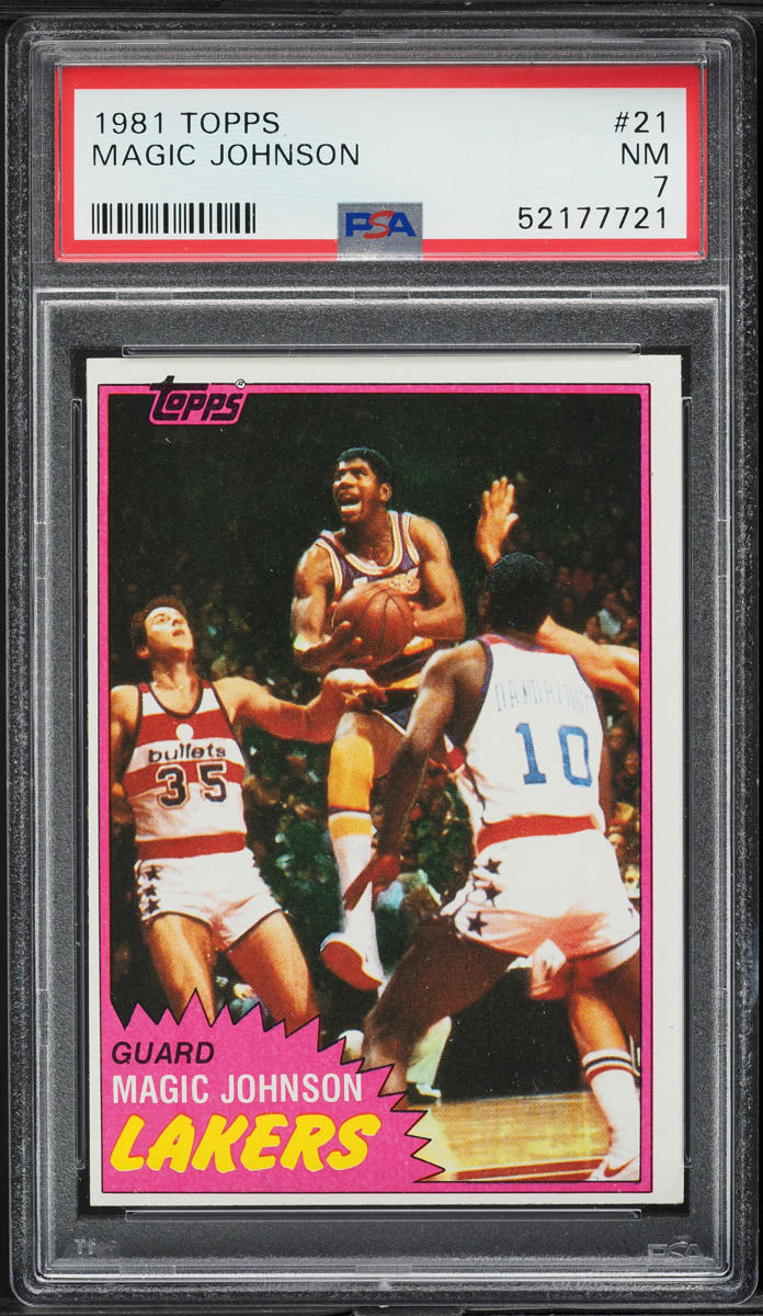 1981 Topps Basketball Magic Johnson #21 PSA 7 NRMT
