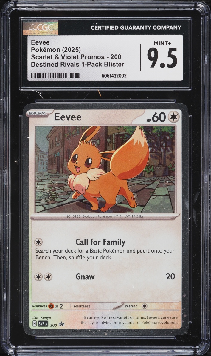 2025 Pokemon Scarlet & Violet Black Star Promo Destined Rivals Eevee #200 CGC 9.5 MINT+