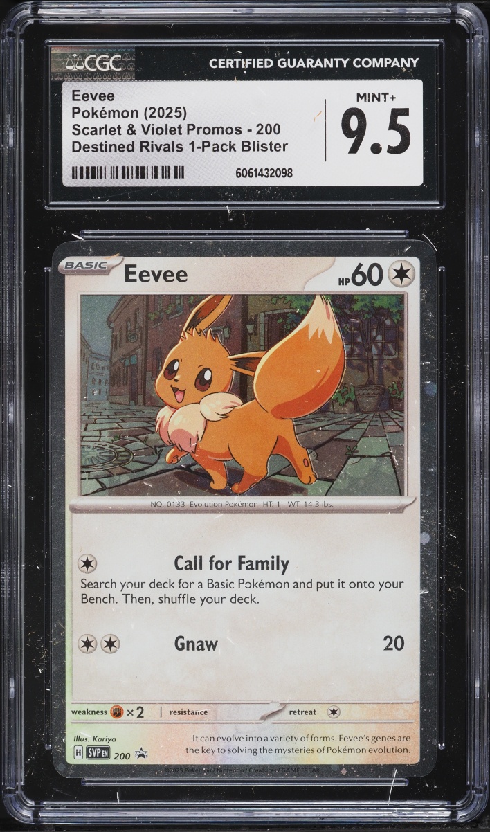 2025 Pokemon Scarlet & Violet Black Star Promo Destined Rivals Eevee #200 CGC 9.5 MINT+