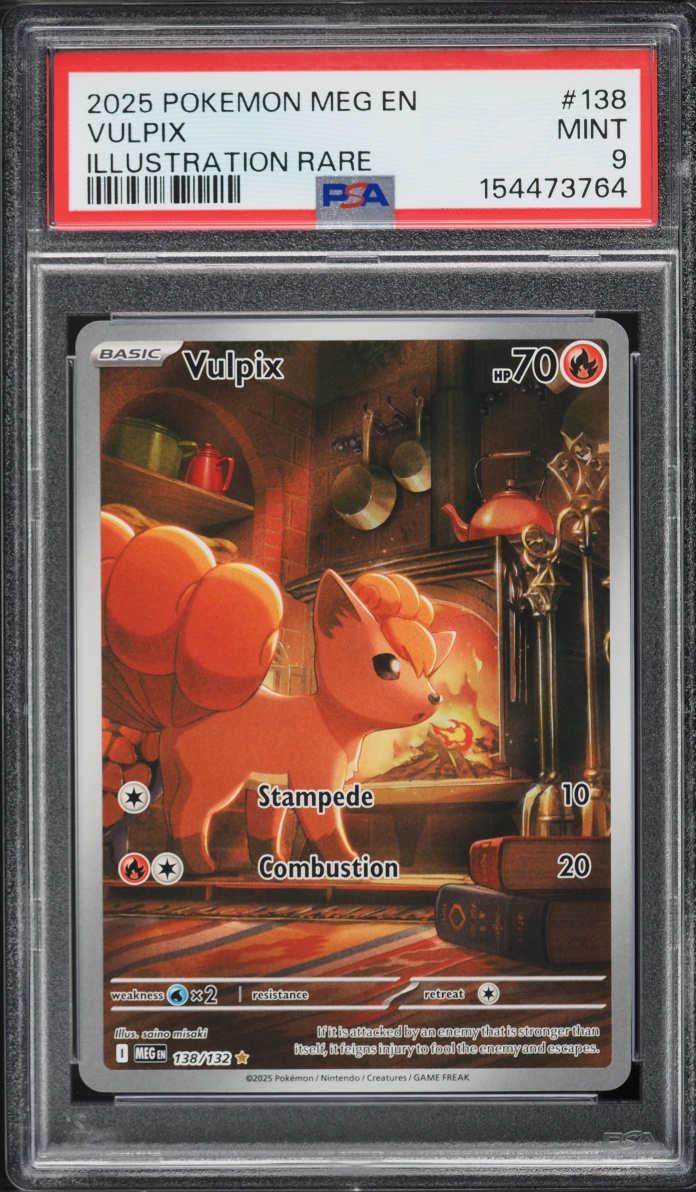 2025 Pokemon Mega Evolution IR Vulpix #138 PSA 9 MINT