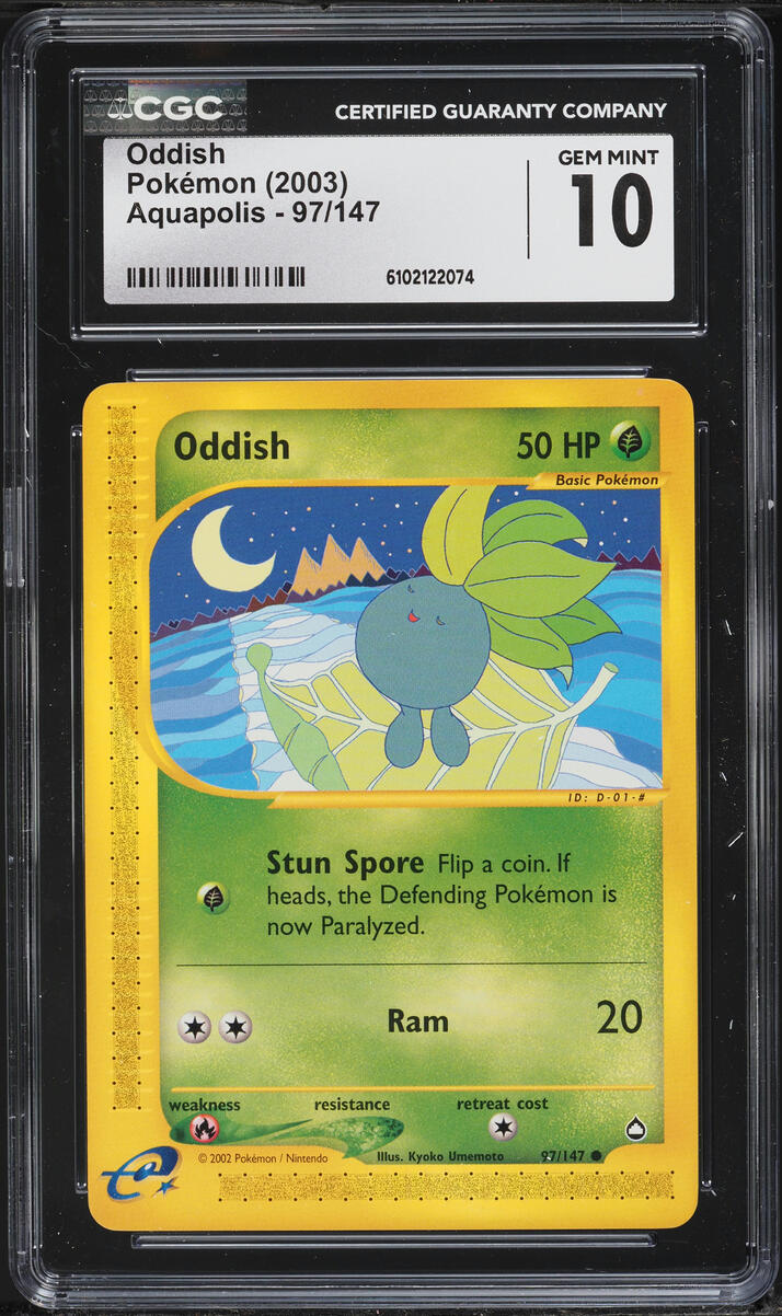 2003 Pokemon Aquapolis Oddish #97 CGC 10 GEM MINT