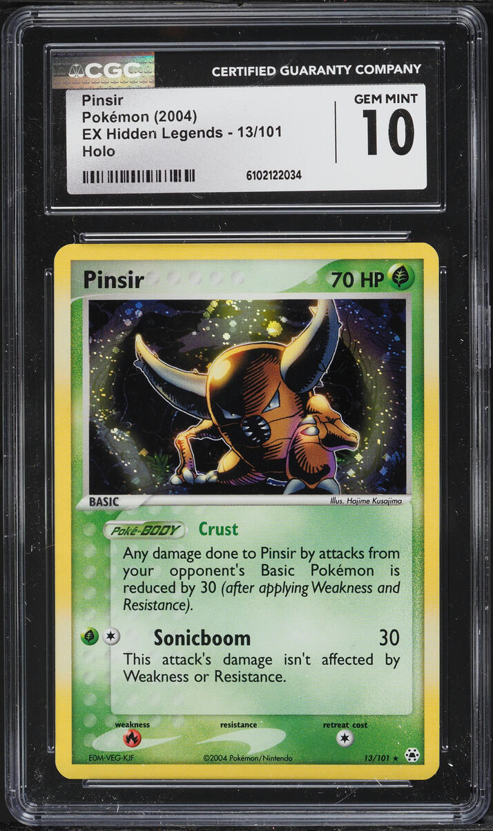 2004 Pokemon EX Hidden Legends Holo Pinsir #13 CGC 10 GEM MINT