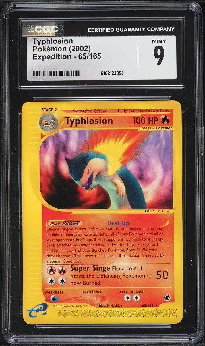 2002 Pokemon Expedition Typhlosion #65 CGC 9 MINT