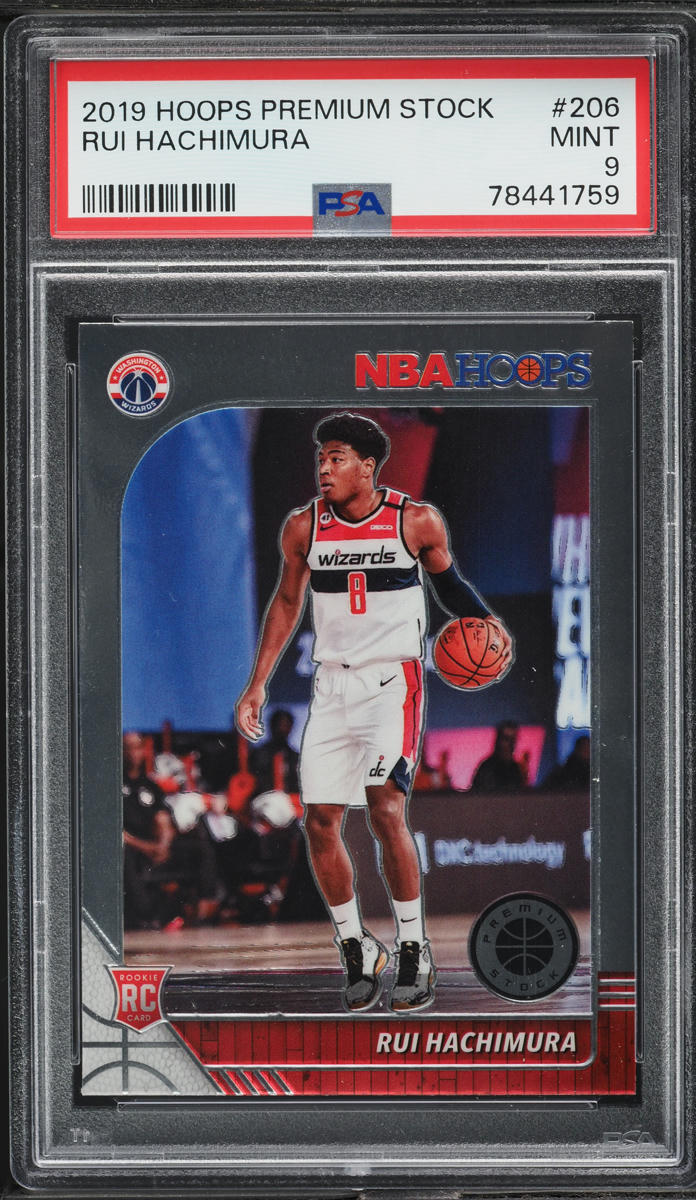 2019 Hoops Premium Stock Rui Hachimura ROOKIE #206 PSA 9 MINT