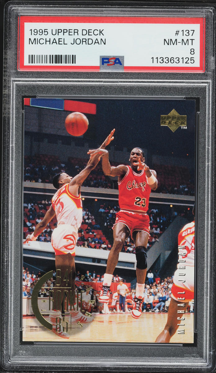 1995 Upper Deck Basketball Michael Jordan #137 PSA 8 NM-MT