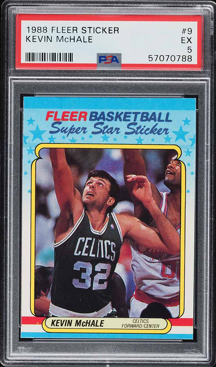 1988 Fleer Sticker Kevin McHale #9 PSA 5 EX - Main Image