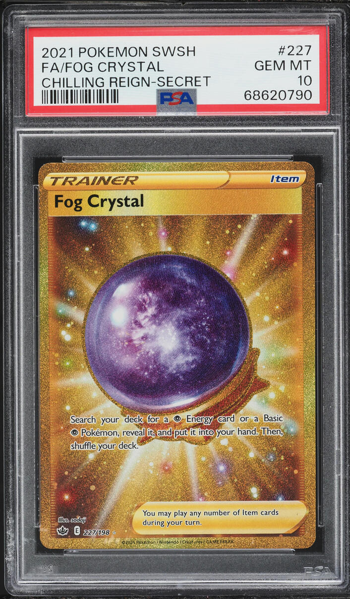2021 Pokemon Sword & Shield Chilling Reign Full Art Fog Crystal #227 PSA 10 GEM MINT