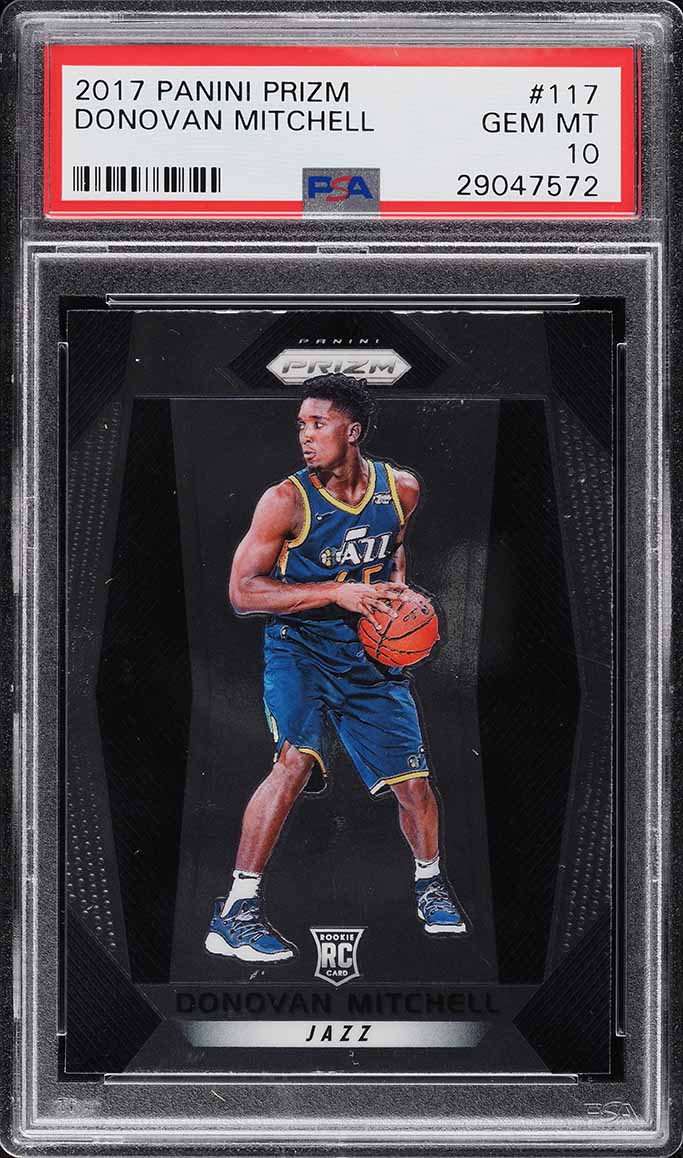 2017 Panini Prizm Donovan Mitchell ROOKIE RC #117 PSA 10 GEM MINT