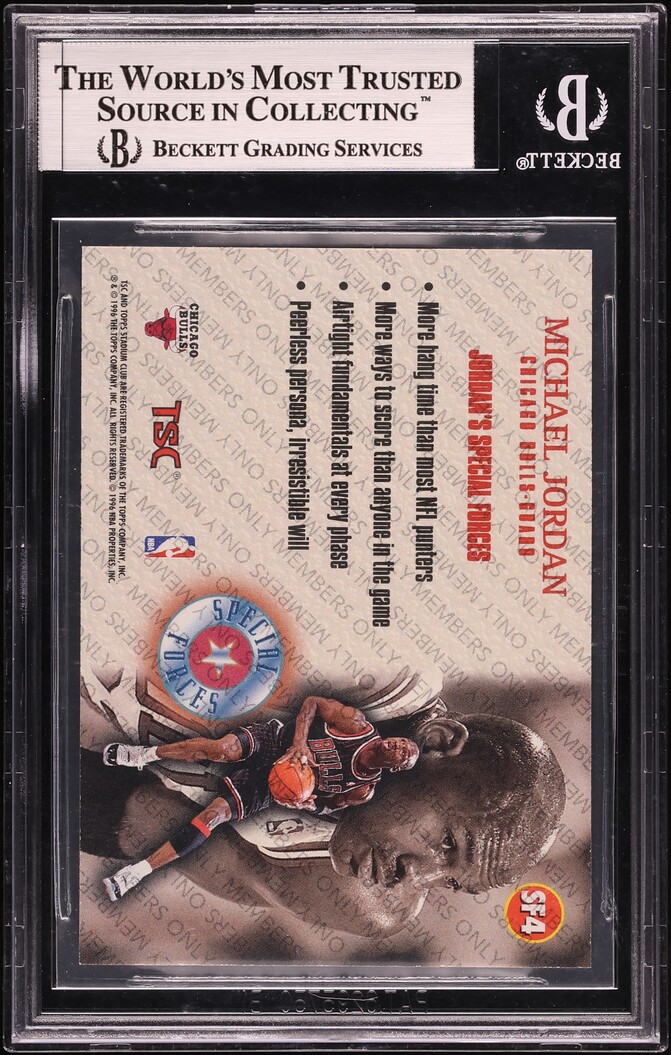 1996 Stadium Club Members Only Parallel I Michael Jordan #SF4 BGS 8.5 NM-MT+