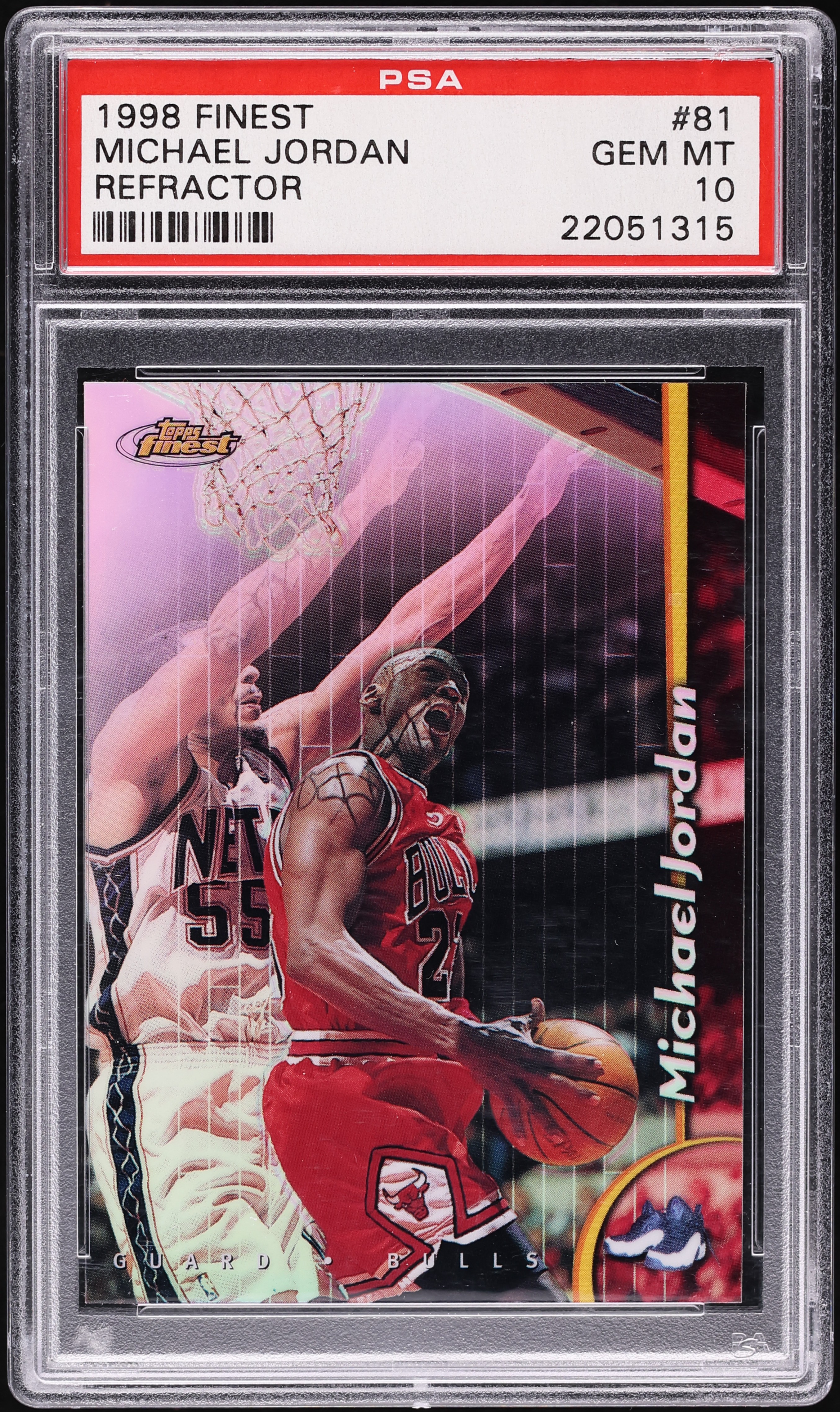1998 Finest Refractor Michael Jordan #81 PSA 10 GEM MINT on