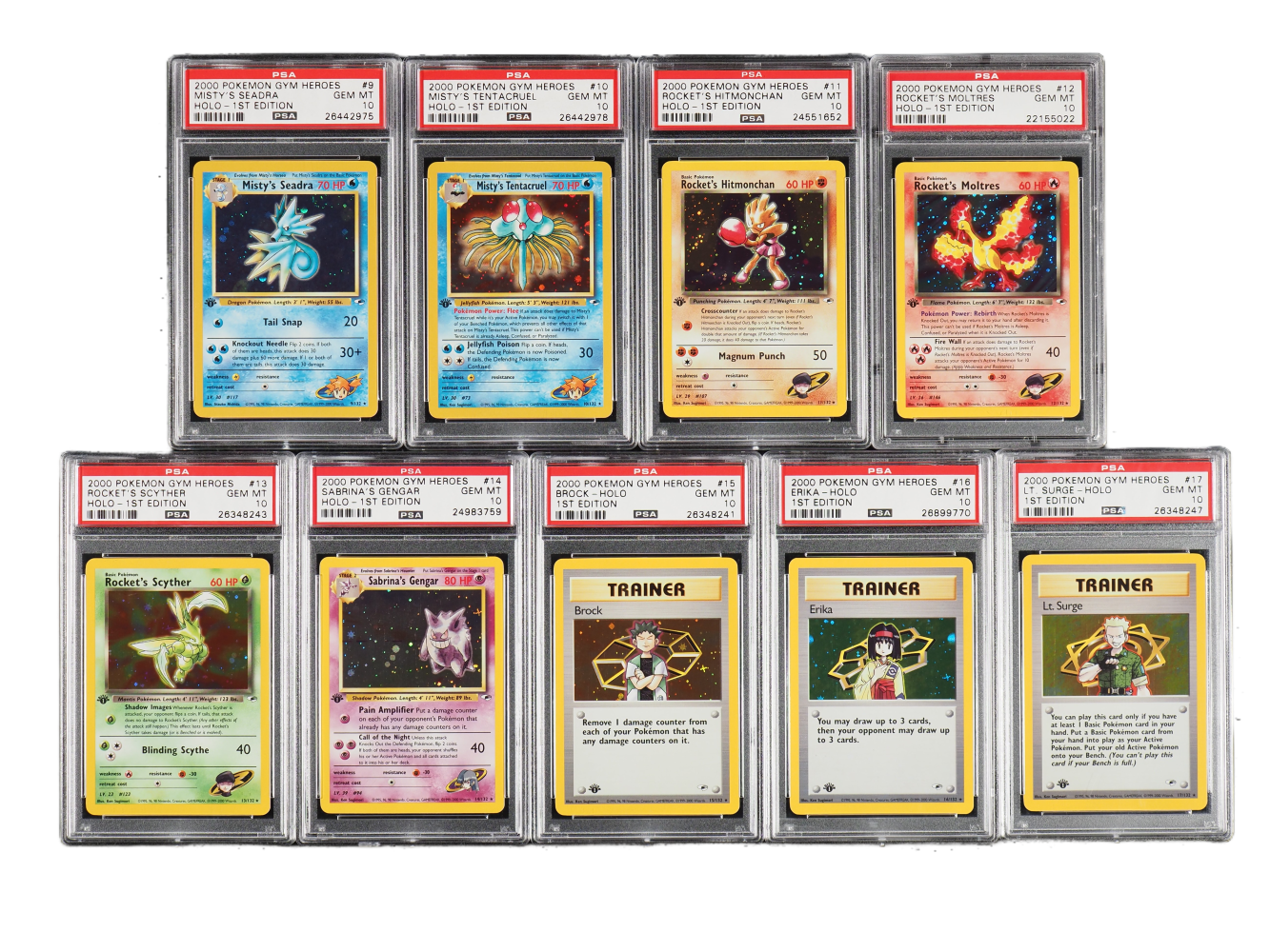 2000 Pokemon Gym Heroes Holo Set 1st Edition ALL PSA 10 GEM MINT on  Fanatics Collect