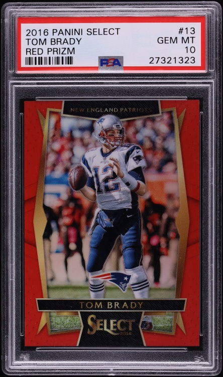 2016 Select Red Prizm Tom Brady /99 #13 PSA 10 GEM MINT