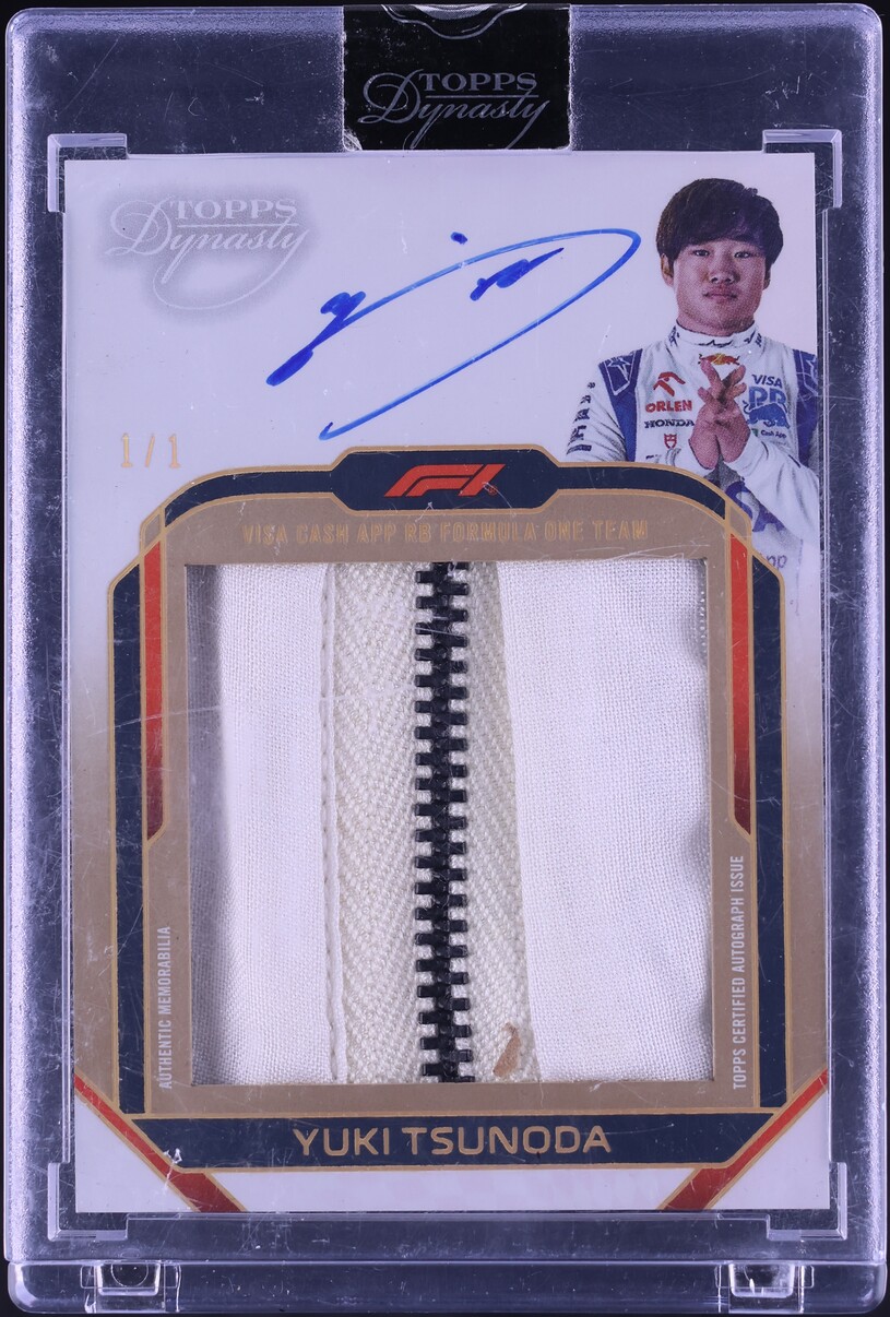 2024 Topps Dynasty Formula 1 F1 Suit Zipper Jumbo Yuki Tsunoda PATCH AUTO 1/1 #AFJPV-YTSII