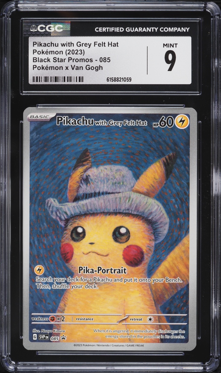 2023 Pokemon SV Promo Van Gogh Full Art Pikachu With Grey Felt Hat #85 CGC 9 MINT