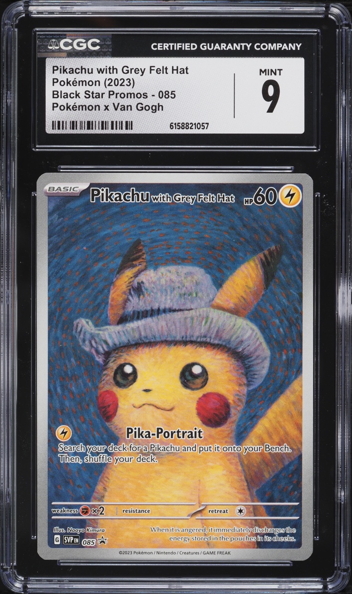 2023 Pokemon SV Promo Van Gogh Full Art Pikachu With Grey Felt Hat #85 CGC 9 MINT
