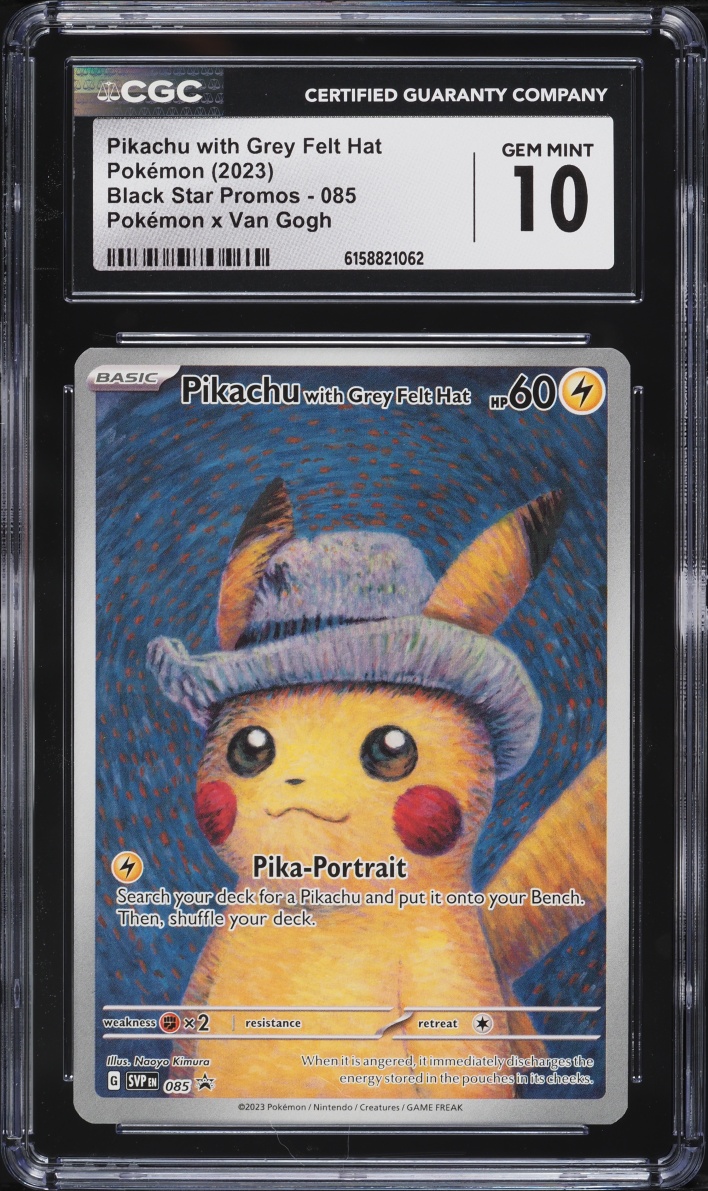 2023 Pokemon SV Promo Van Gogh Full Art Pikachu With Grey Felt Hat #85 CGC 10 GEM MINT
