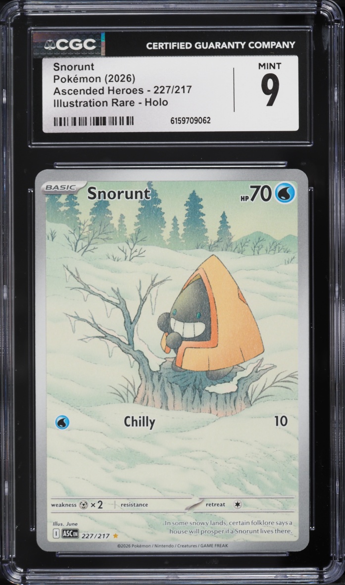 2026 Pokemon Mega Evolution Ascended Heroes IR Snorunt #227 CGC 9 MINT
