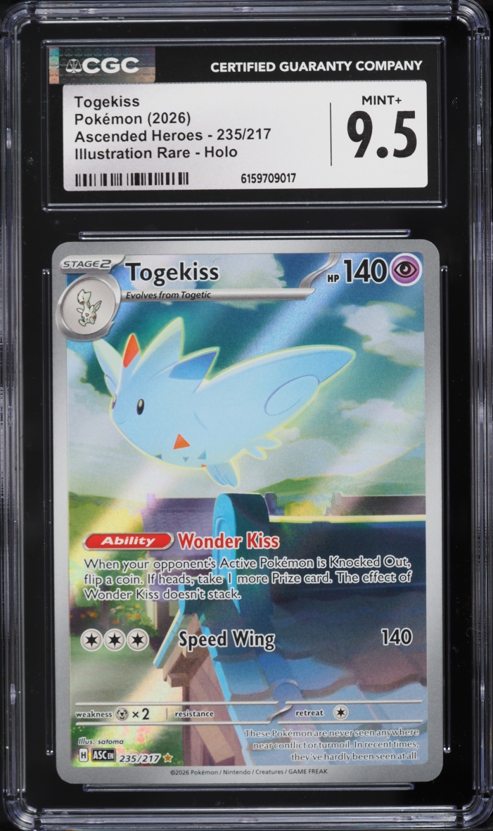 2026 Pokemon Mega Evolution Ascended Heroes IR Togekiss #235 CGC 9.5 MINT+
