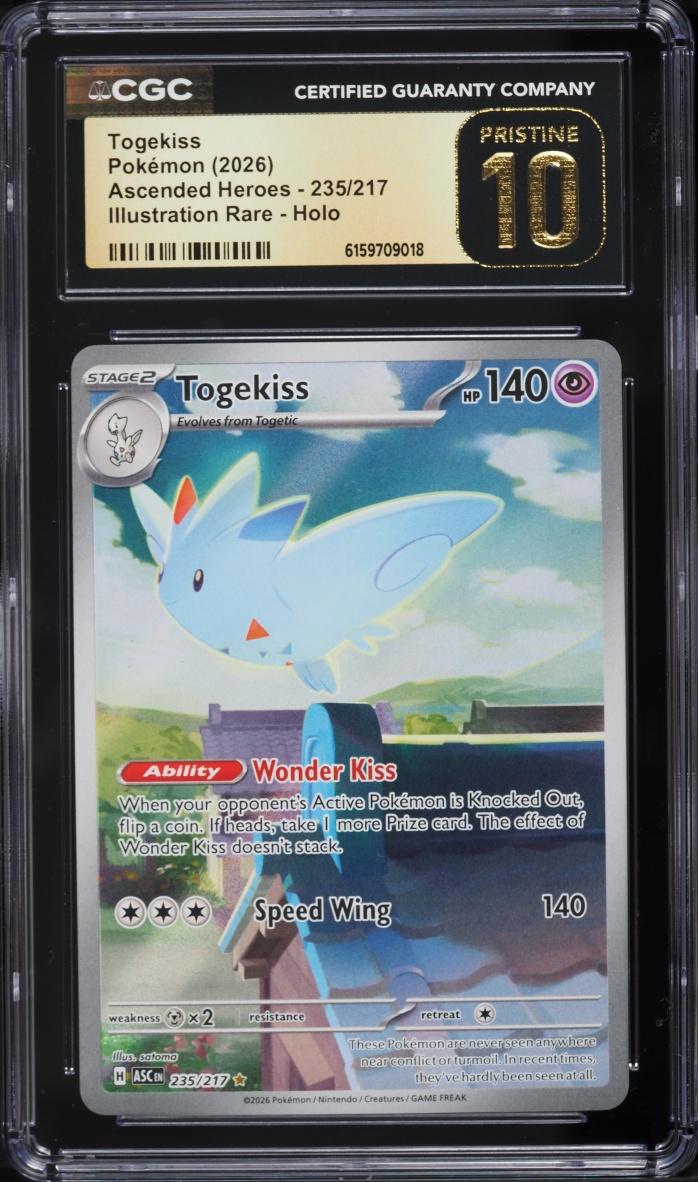 2026 Pokemon Mega Evolution Ascended Heroes IR Togekiss #235 CGC 10 PRISTINE