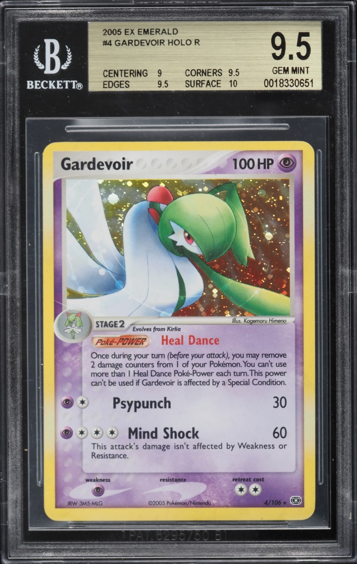 2005 Pokemon EX Emerald Holo Gardevoir #4 BGS 9.5 GEM MINT