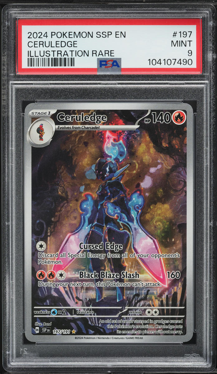 2024 Pokemon Scarlet & Violet Surging Sparks IR Ceruledge #197 PSA 9 MINT