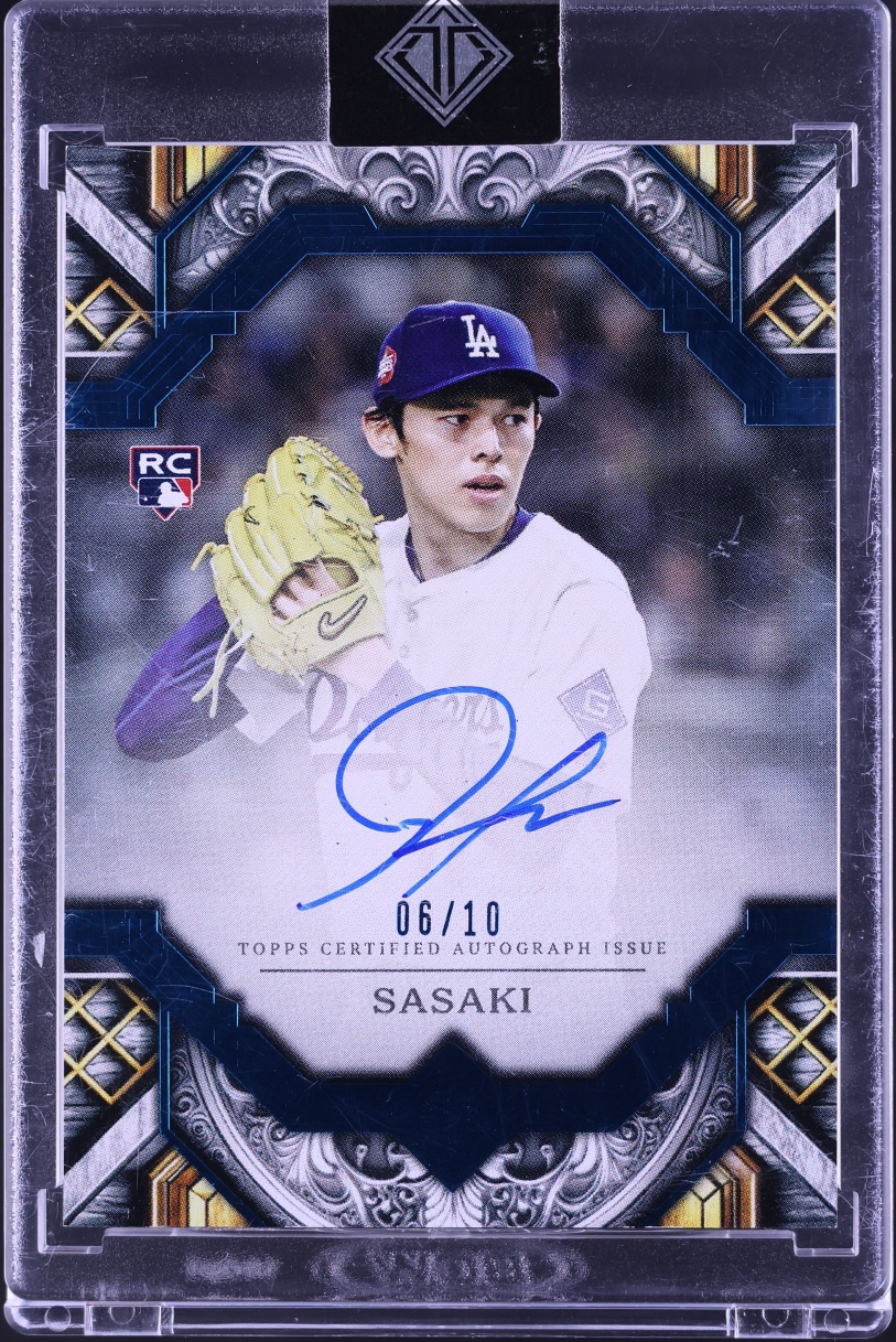 2025 Topps Transcendent Collection Blue Roki Sasaki ROOKIE AUTO /10 #TAC-RSA