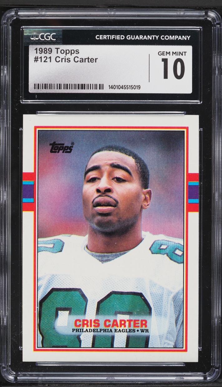 1989 Topps Football Cris Carter ROOKIE #121 CGC 10 GEM MINT