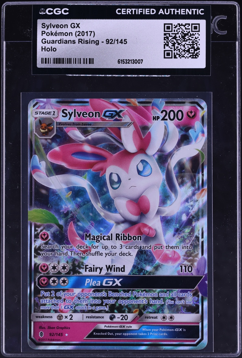 2017 Pokemon Sun & Moon Guardians Rising Alt Art Sylveon GX #92 CGC AUTH