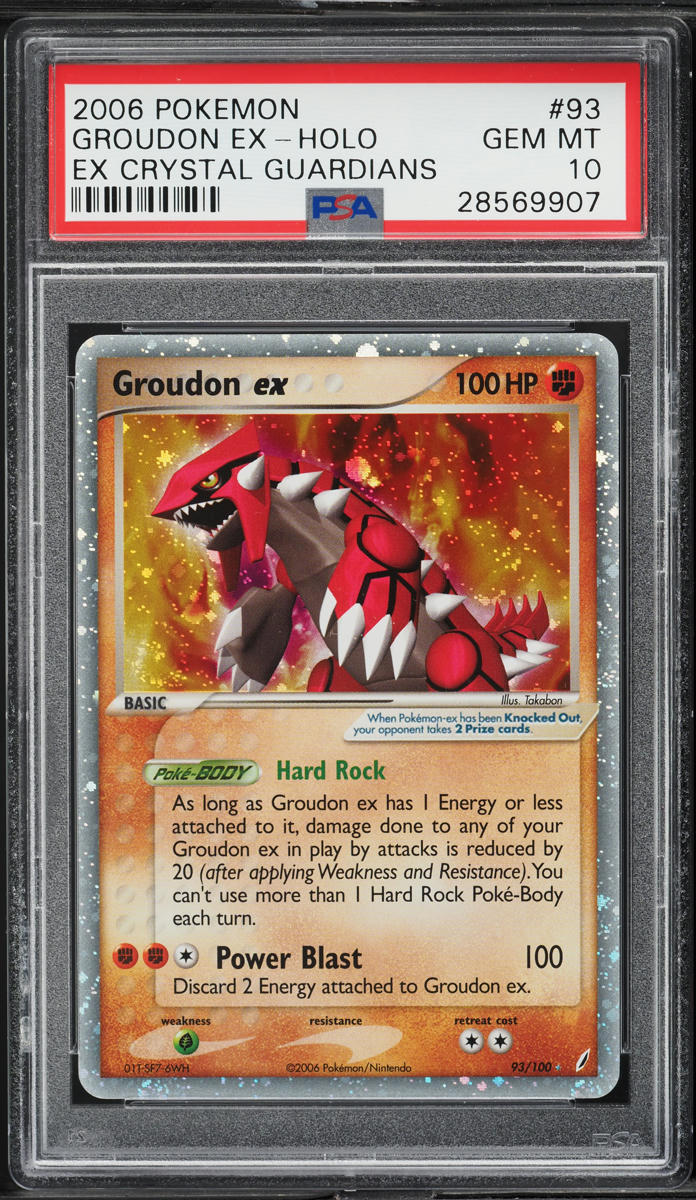 2006 Pokemon EX Crystal Guardians Holo Groudon ex #93 PSA 10 GEM MINT