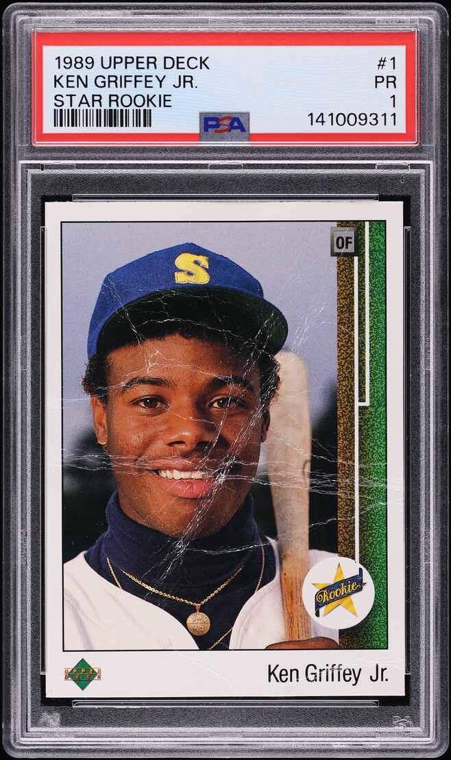 1989 Upper Deck Ken Griffey Jr. ROOKIE #1 PSA 1 PR