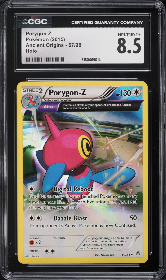 2015 Pokemon XY Ancient Origins Holo Porygon-Z #67 CGC 8.5 NM-MT+