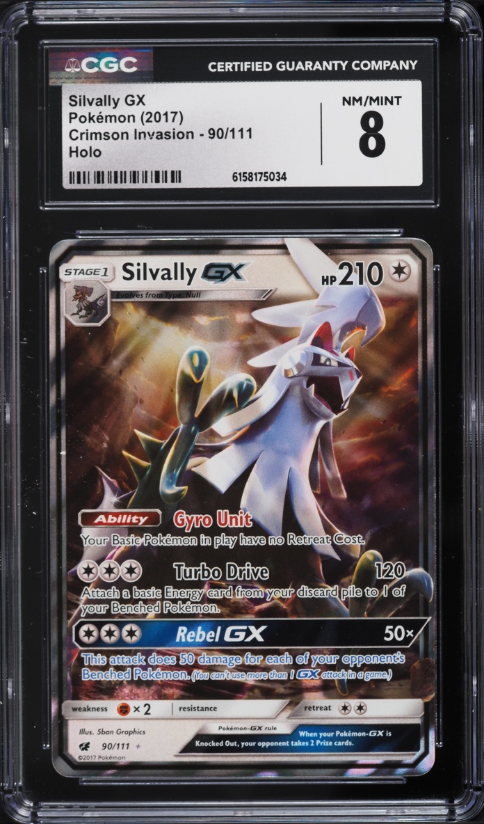 2017 Pokemon Sun & Moon Crimson Invasion Holo Silvally GX #90 CGC 8 NM-MT