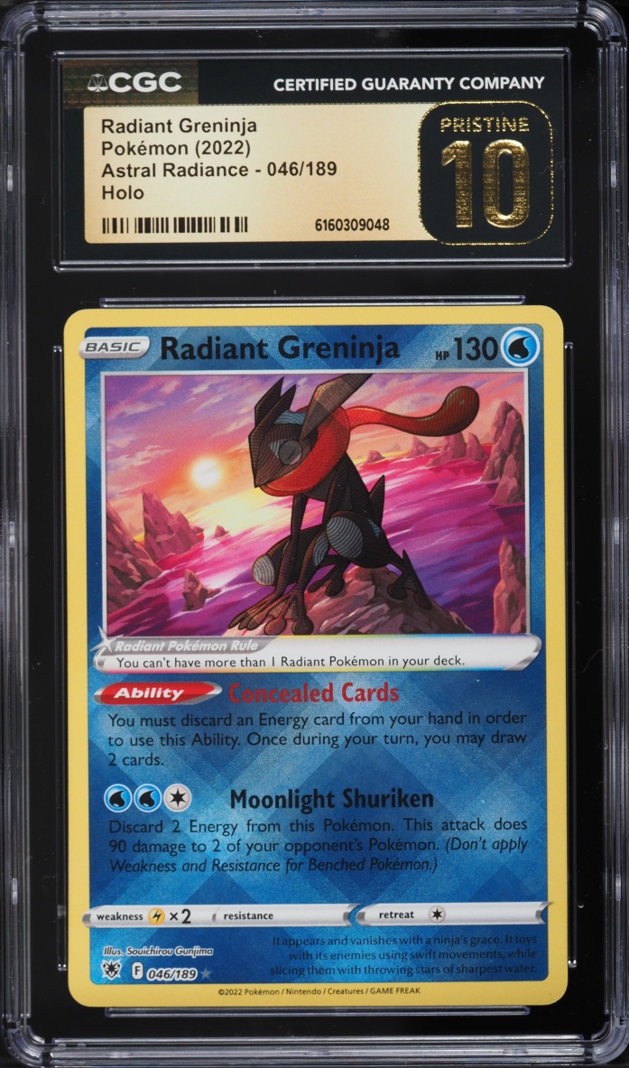 2022 Pokemon Sword & Shield Astral Radiance Holo Radiant Greninja #46 CGC 10 PRISTINE