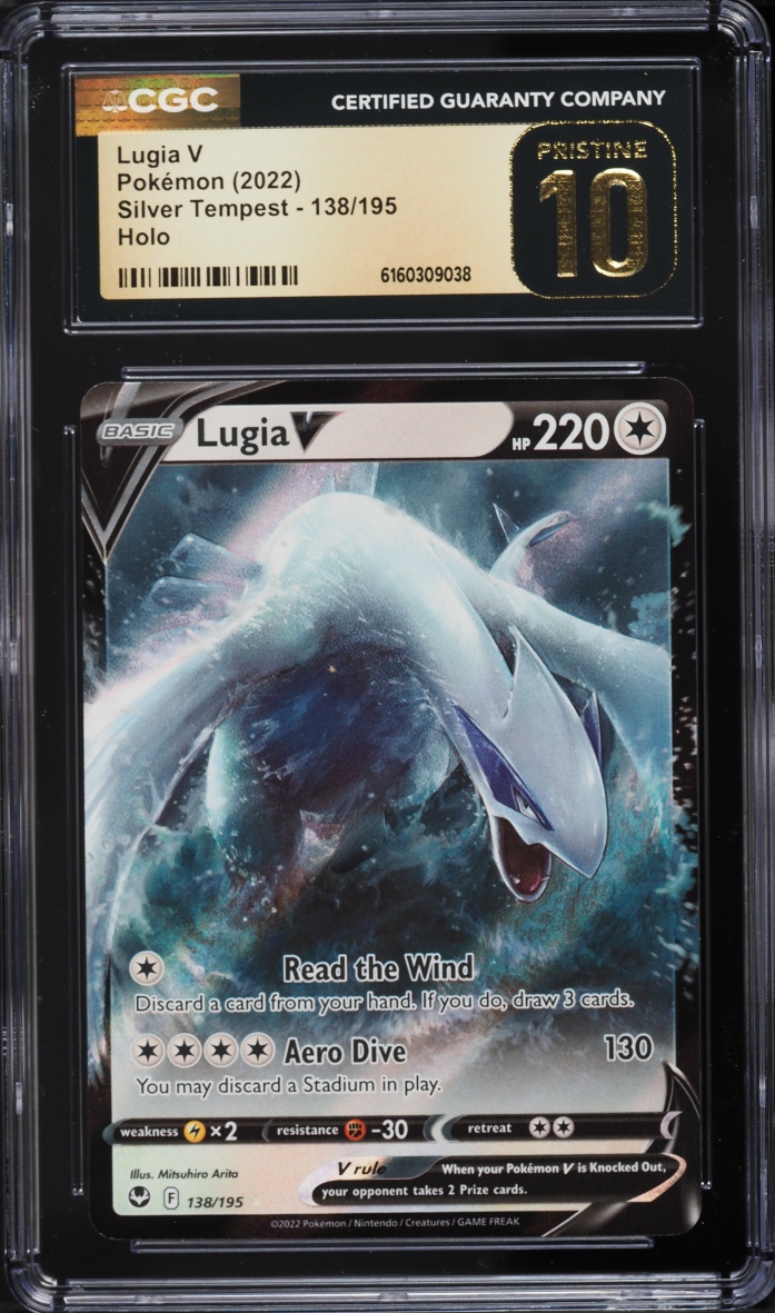 2022 Pokemon Sword & Shield Silver Tempest Holo Lugia V #138 CGC 10 PRISTINE
