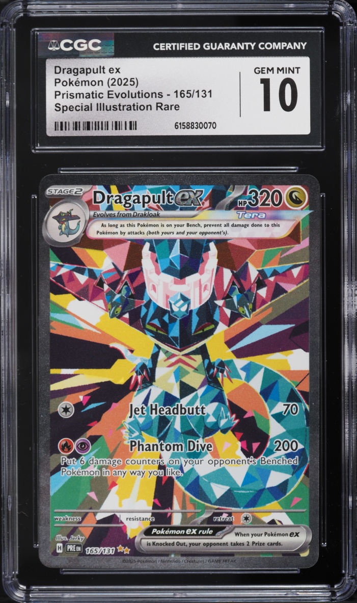 2025 Pokemon Scarlet & Violet Prismatic Evolutions SIR Dragapult ex #165 CGC 10 GEM MINT