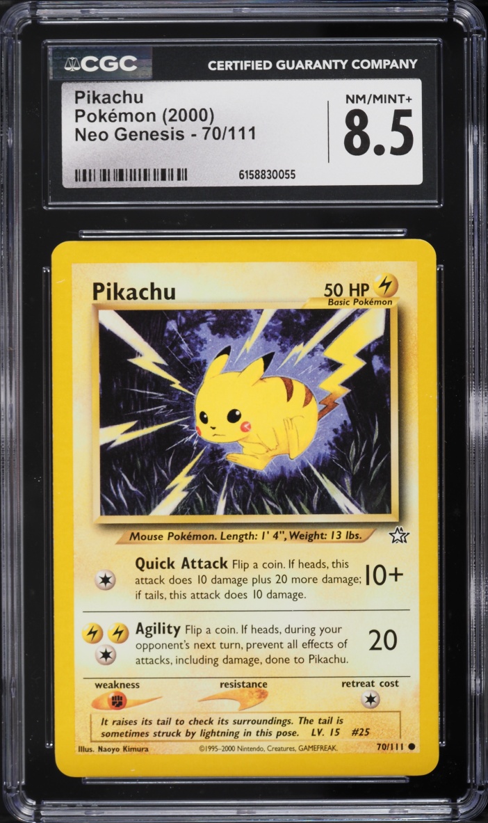 2000 Pokemon Neo Genesis Pikachu #70 CGC 8.5 NM-MT+