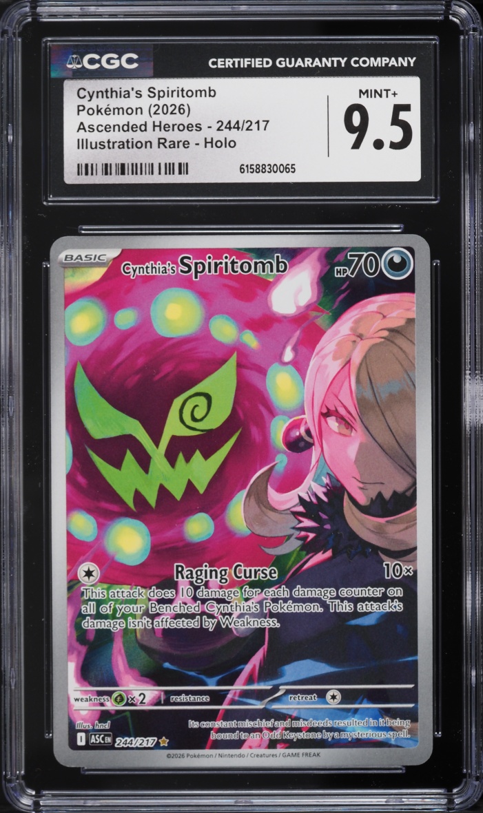 2026 Pokemon Mega Evolution Ascended Heroes IR Cynthia's Spiritomb #244 CGC 9.5 MINT+